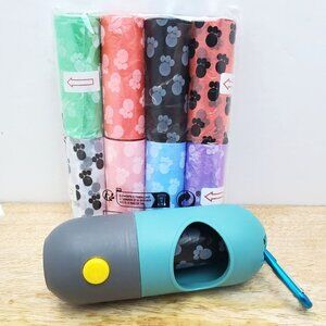 Dog Waste Poop Bags Green LED Flashlight